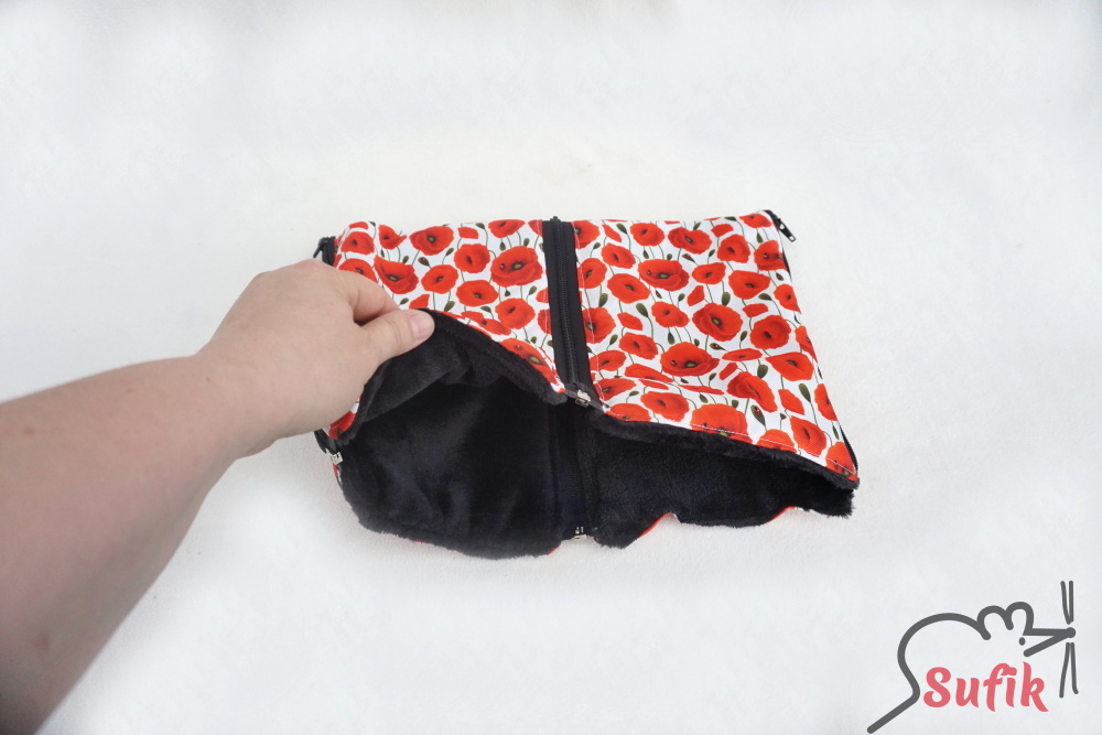 Rukávník na kočár rozdělený i spojený na zip béžová se šedou