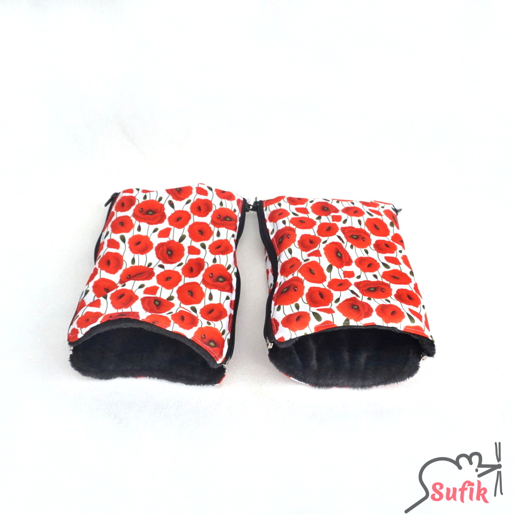 Rukávník na kočár rozdělený i spojený na zip béžová se šedou