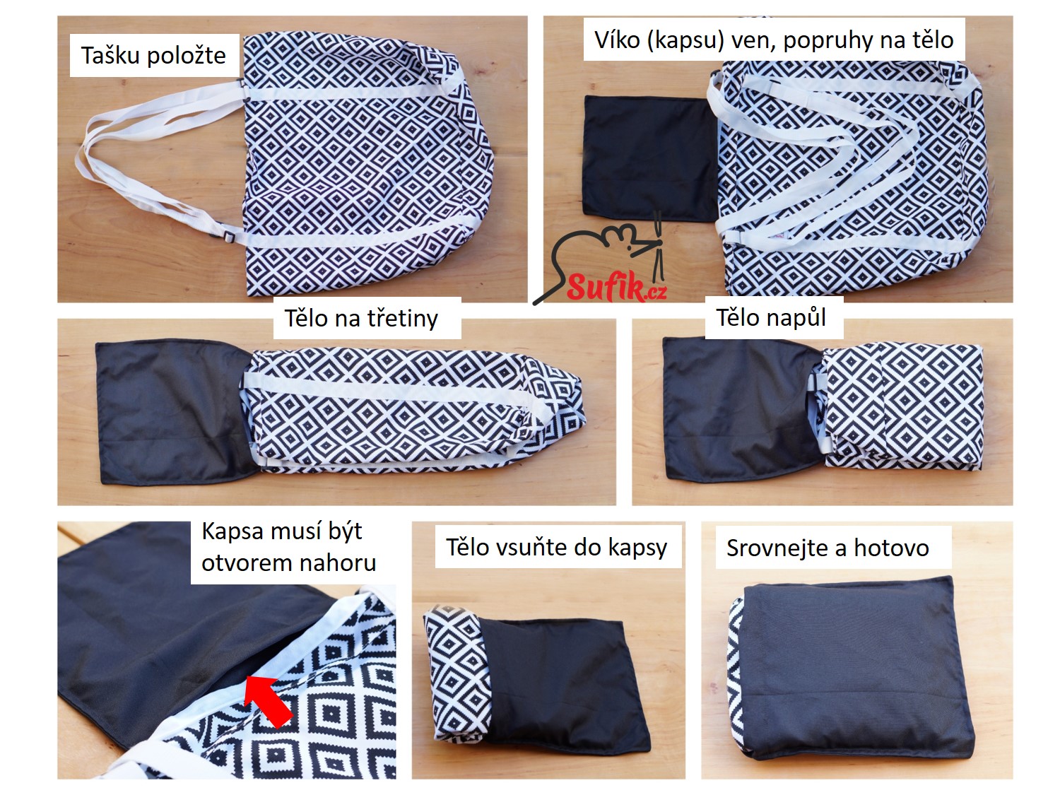 XXL nákupní taška lehká, skládací, se zipem kouzelnická vínová