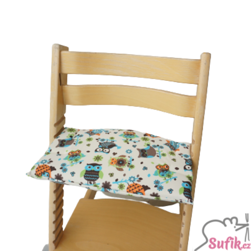 Sedák na rostoucí židli Stokke sovy béžové