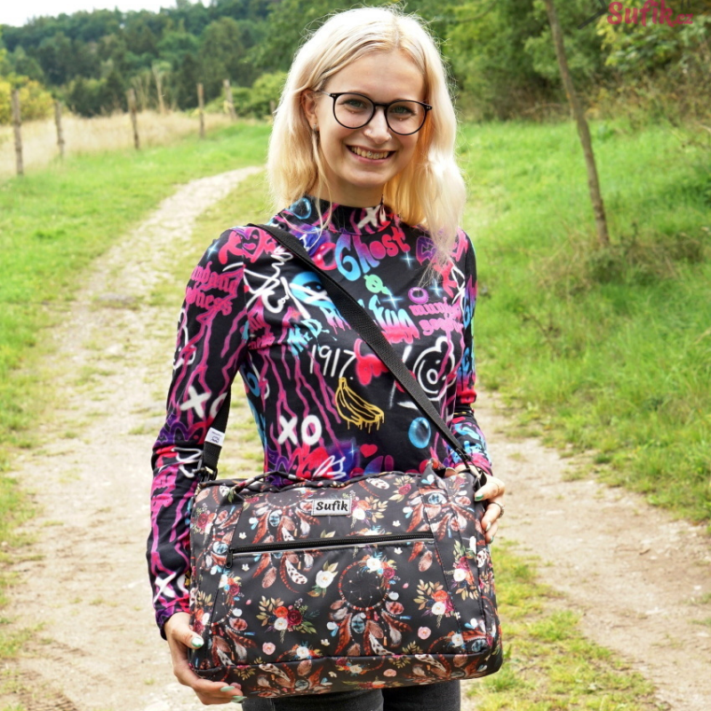 Taška, kabelka na kočárek i notebook  lapače snů