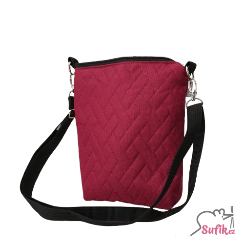 Kabelka crossbody A5 vínová