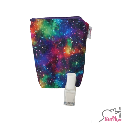 Kosmetická taštička duhová galaxie