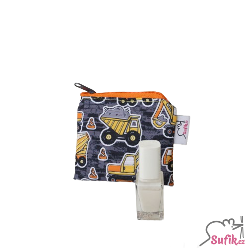 Kapsička peněženka  10x11 cm bagry nakladače