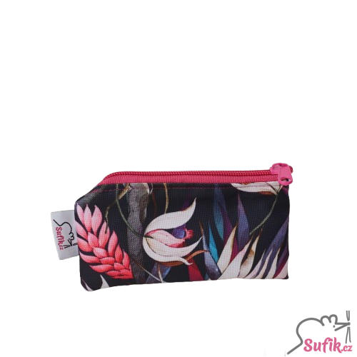 Kapsička peněženka  8x13,5 cm divoké květy