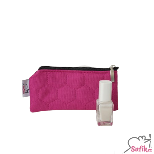 Kapsička na zip 8x16 cm růžový prošev