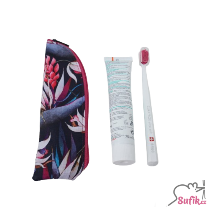Kapsička na příbory/kartáček na zuby divoké květy
