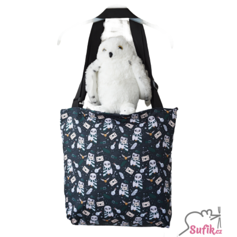 Nákupní taška na zip kouzelnická zelená