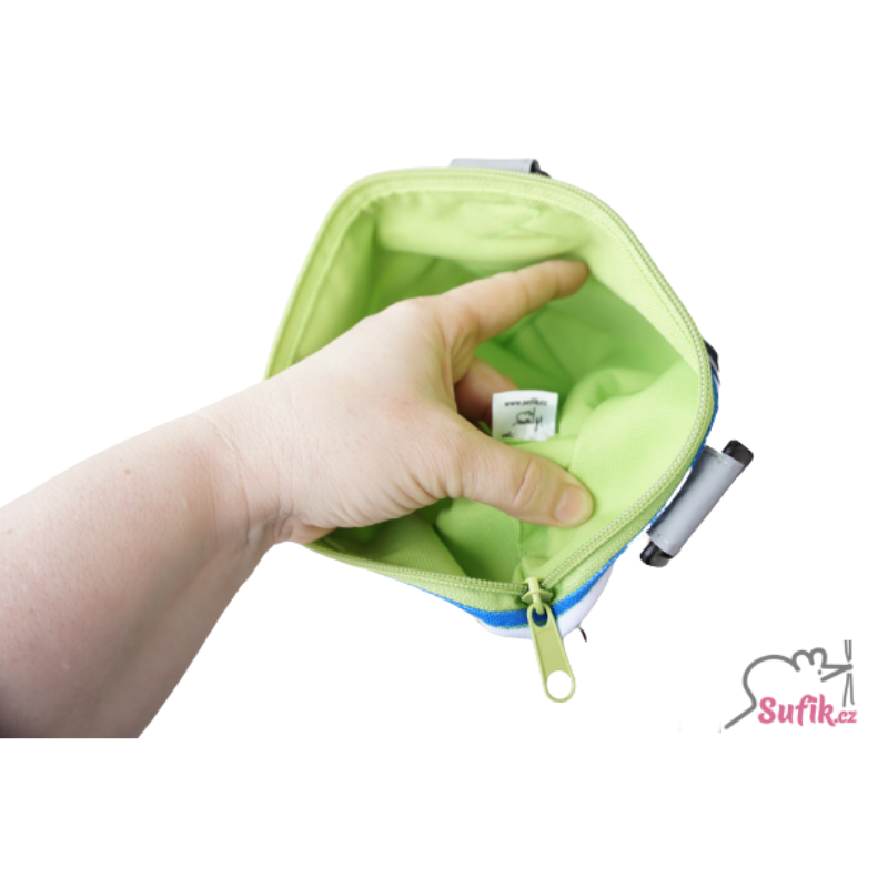 Kapsa na koloběžku, kočárek M - proužky zelený zip