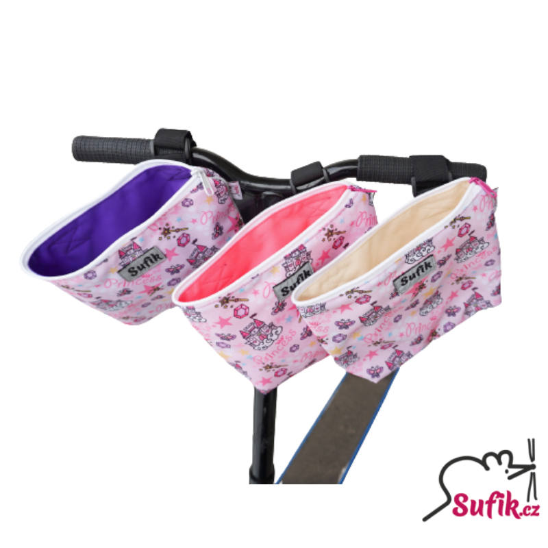 Kapsa na koloběžku, kočárek M - princezny