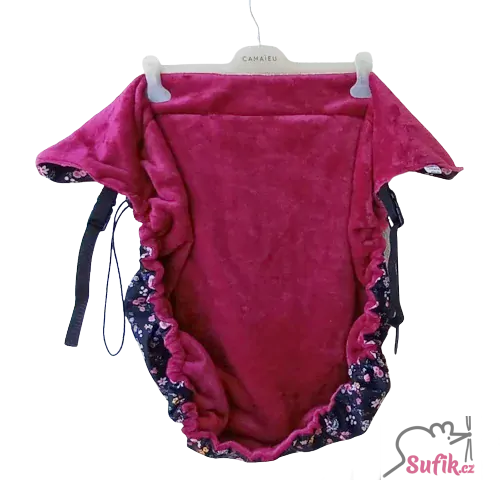 Nepadací deka na kočárek kvítka