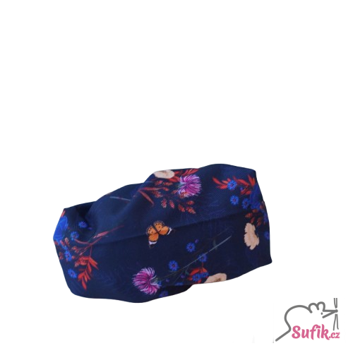 Návleky na boty 19-24 luční kytky na modré