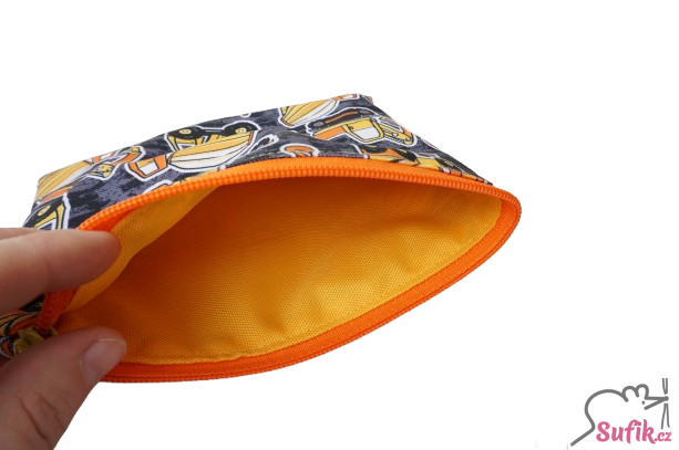 Kapsička na zip 14,5x8 cm bagry nakladače