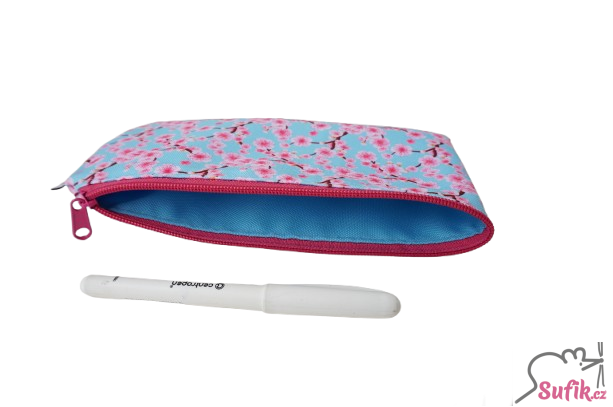 Kapsička na zip 12x21 cm sakury