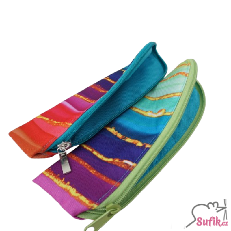 Kapsička na příbory/kartáček na zuby duhové proužky