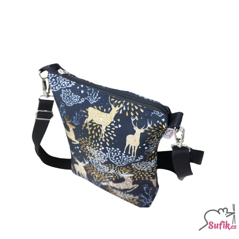 Kabelka crossbody A5 jeleni zlatí