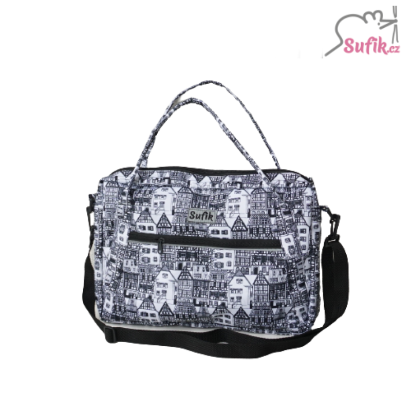 Taška, kabelka na kočárek i notebook  domečky