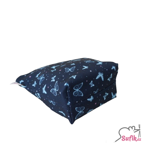 Kosmetická taštička motýlci na modré