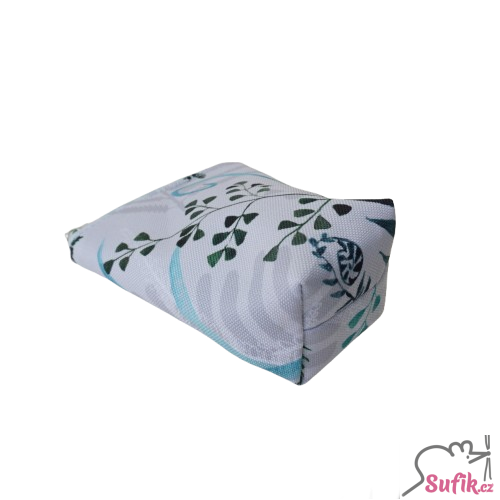 Kosmetická taštička kapradí na sv. šedé