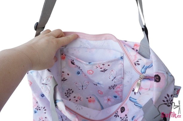 Nákupní taška na zip ptáčci