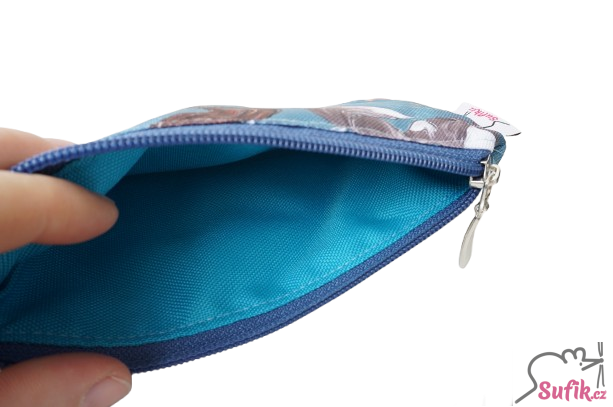 Kapsička na zip 10x17,5 cm indiánská zvířátka