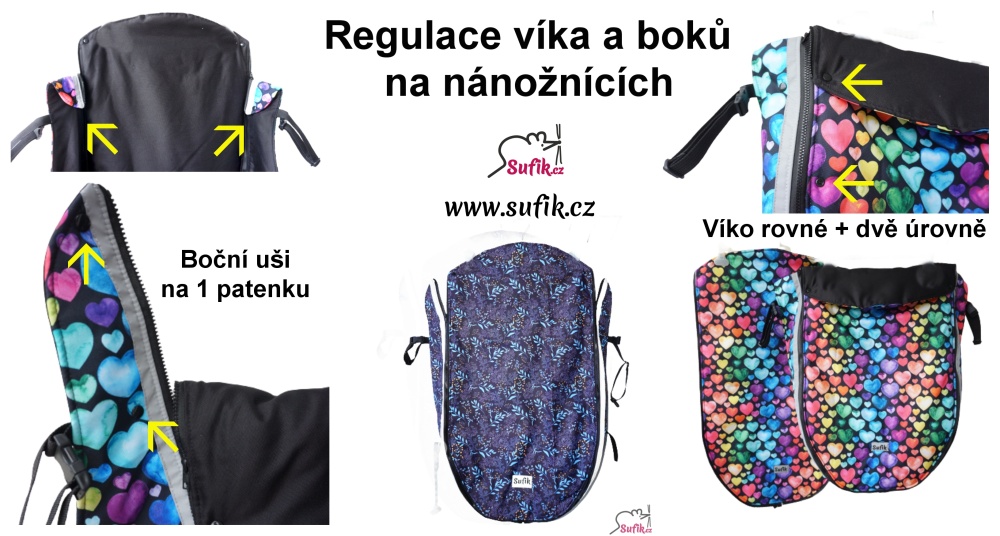 Nánožník pro jedno dítě na zip slabý a silný 2v1 - sundavací předek, šedá