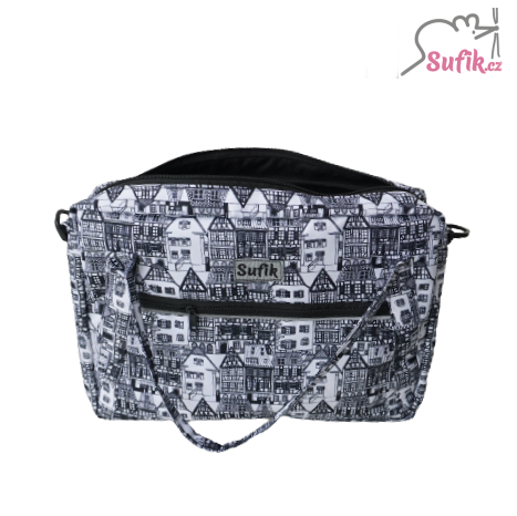 Taška, kabelka na kočárek i notebook  domečky