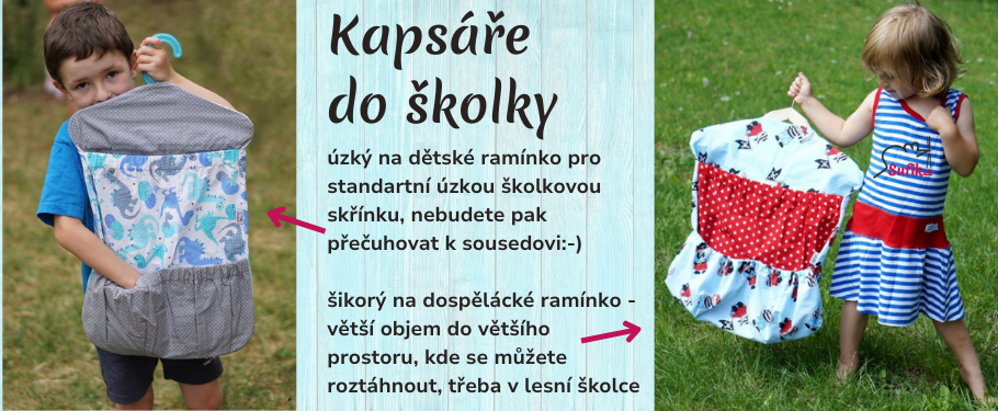 Kapsář do školky na ramínko široký lego auta na modré/červená kapsa