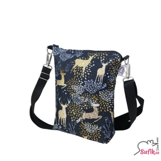 Kabelka crossbody A5 jeleni zlatí